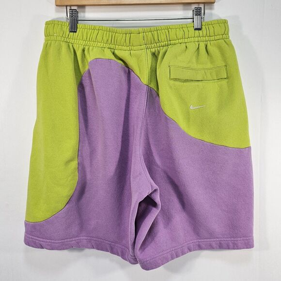 Nike Sportswear Color Clash Fleece Shorts Green/Violet DR9856-321 Men's Size XL - Picture 2 of 7